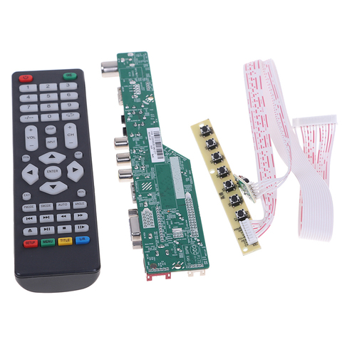 T.V53.03 Universal LCD TV Controller Driver Board V53 Analog TV TV/AV/ PC /HDMI/USB Interface Media Motherboard ► Photo 1/6