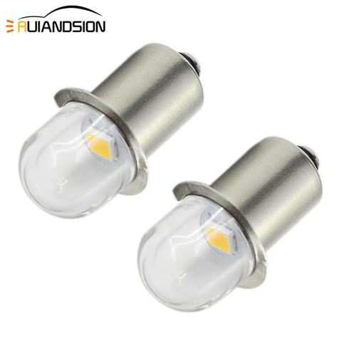 2x P13.5S 3V 6V 0.48W 4300K Warm White 1SMD 2835 LED Interior Bike Work Light Bulb Torch Headlight Mini Head Lamp Flashlight ► Photo 1/6