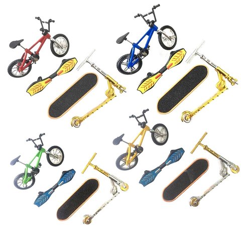 Mini Finger Skateboarding Fingerboard BMX Bicycle Set Fun Skate Boards Mini Bikes Toys For Children Boys Kids Gifts Kids toys ► Photo 1/6