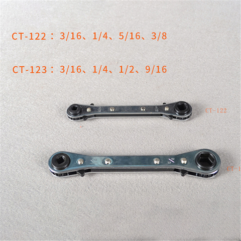 1pc Ratchet Wrench Air Conditioner Refrigeration Maintenance Tool Shut-Off Valve Wrench Tool CT-122, CT-123 ► Photo 1/6