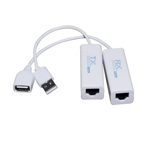 USB 2.0 200M Extender Over RJ45 Ethernet Cable USB2.0 RJ45 200M Extension Adapter TX RX Sender Receiver ► Photo 1/6