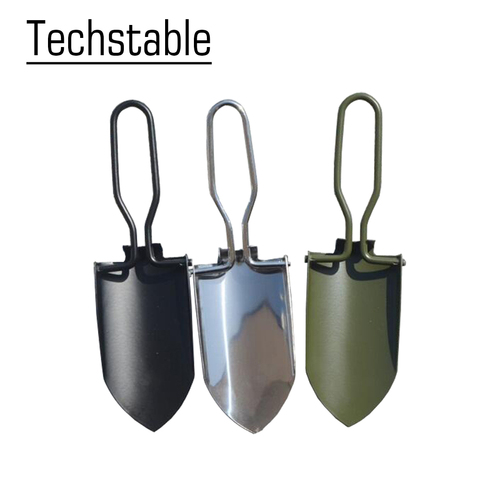 Mini Stainless Steel Garden Tools Collapsible Folding Shovel Camping Spade Gardening Tool Cloth Package Free shipping LUBAN ► Photo 1/6