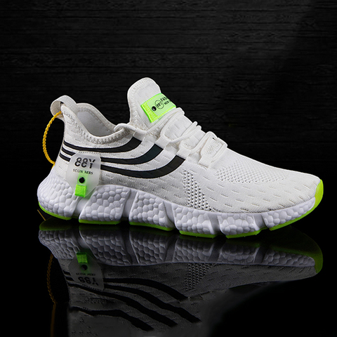 2022 new men's running shoes light sneakers summer breathable mesh elastic outdoor sports fashion casual shoes jogging shoes ► Photo 1/6