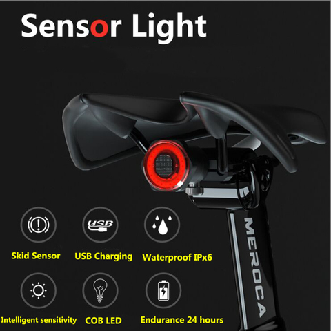 Bicycle Light Cycling LED Road MTB Bike Lights Rear Light Saddle Seatpost IPX6 USB Charging Taillights Enfitnix hot selling 2022 ► Photo 1/4