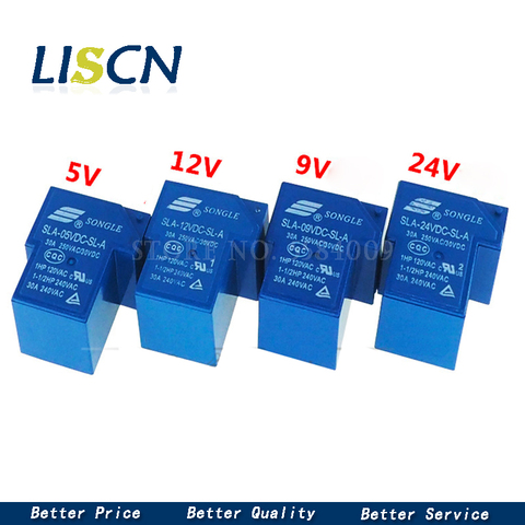 2PCS Relay SLA-05 09 24 12VDC-SL-A 4PINS 5V 9V 24V 12V High-quality SLA-05VDC-SL-A SLA-09VDC-SL-A SLA-12VDC-SL-A ► Photo 1/1