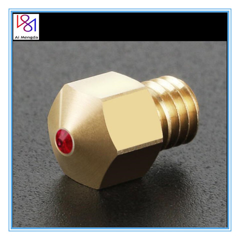 1pc 3D Printer Parts 0.4mm 1.75mm MK8 Ruby Nozzle Gemstone 3D Printing Nozzle For PETG ABS PET PEEK Nylon Filament ► Photo 1/6