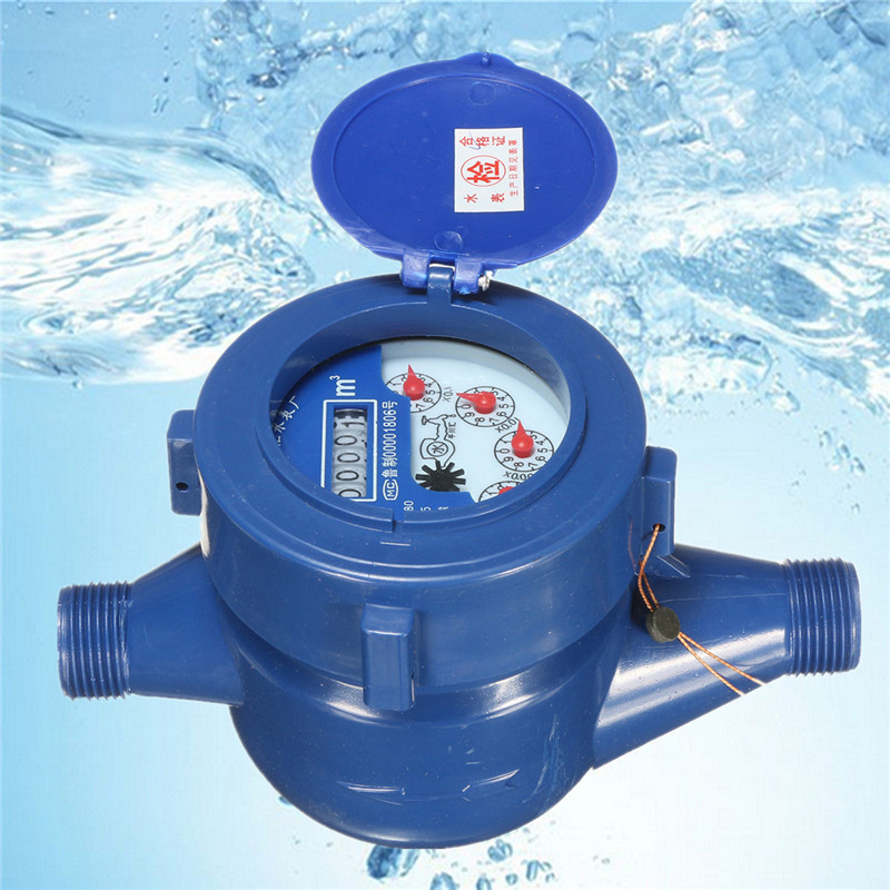 Plastic Single Flow Dry Cold Water Table Home Water Measuring Meter 15mm 