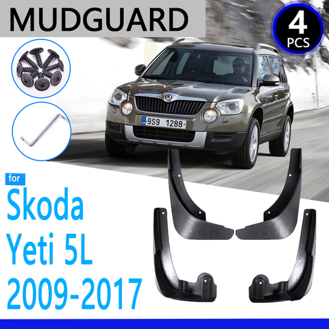 Mudguards fit for Skoda Yeti 5L 2009~2017 2010 2011 2012 2013 2014 2015 Car Accessories Mudflap Fender Auto Replacement Parts ► Photo 1/6