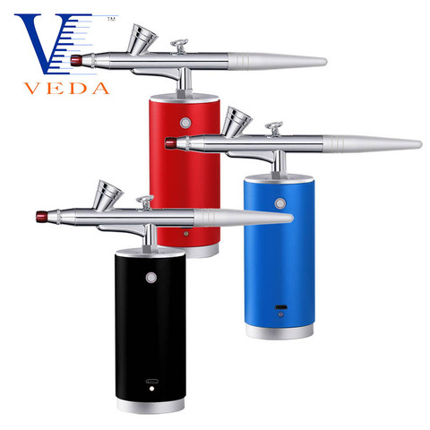 VEDA Cordless Airbrush Kit USB Portable Handheld Electric Holding Makeup Airbrush Sets for Tattoo/Cake/Model Painting/Manicure ► Photo 1/6