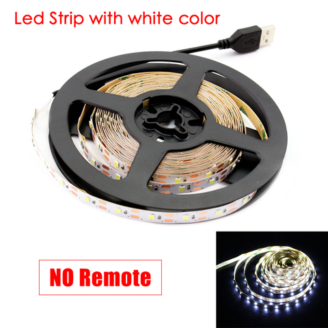 USB Led Strip Light 5V 2835 50cm-5m Not Waterproof Warm White Cable USB TV Backlight Led Lighting Stripe Lamp Bedroom Wall Decor ► Photo 1/6