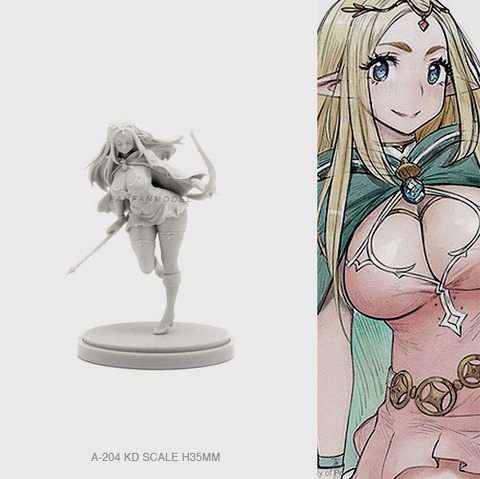 35MM Resin Figure Kits Magic Elf Beauty Model Self-assembled A-204 ► Photo 1/1