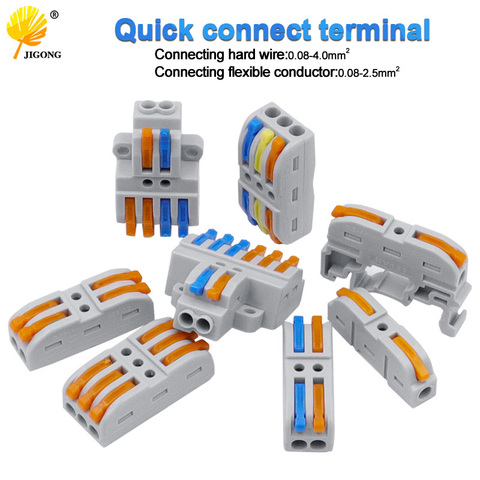 Mini Fast Wire Connector Universal Wiring Cable Connector Push-in Conductor Terminal Block DIY ► Photo 1/6