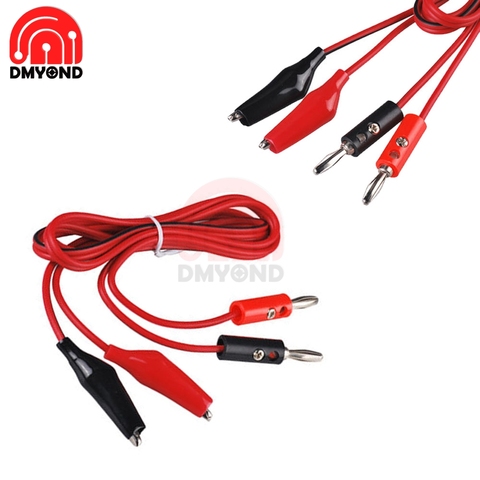 1M Wire 5A AV Banana Plug Crocodile Clamps Alligator Clip Cable Lead Connector Dual Tester Probe for Multimeter Measure Tool ► Photo 1/5