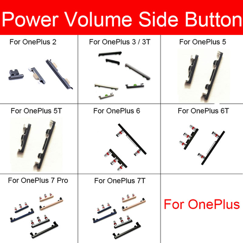 1 Set Volume +Power Button Side Key Flex Cable For Oneplus 2 3 3T 5 5T 6 6T 7 7T Pro Switch On Off Keypad Replacement Repair ► Photo 1/6