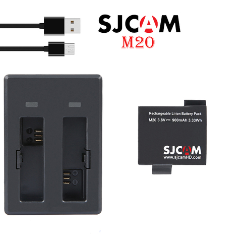 Original SJCAM M20 3.8V 900mAh 3.33Wh Li-ion Battery Black for SJCAM M20 batteries Sport Camera Accessories ► Photo 1/6
