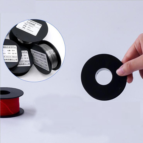 1pcs Plastic Spools Wheel Black Empty Wire Bobbins Round for Beading Cord String Ribbon Jewelry Accessories ► Photo 1/3