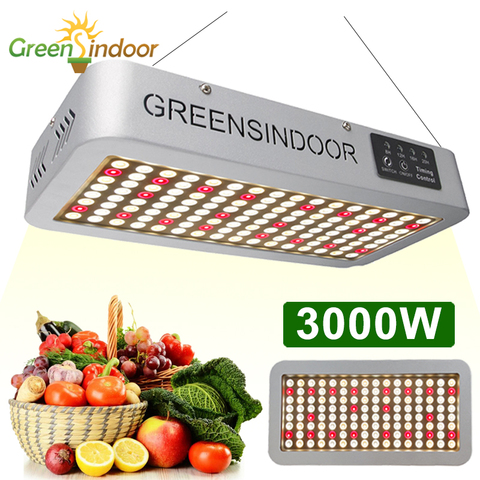 Greensindoor Phytolamp For Plants 3000W Timer Grow Light LED Phyto Lamp Full Spectrum 3500K 660NM Daisy Chain Herbs Cultivation ► Photo 1/6