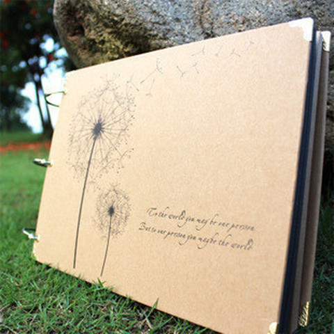 10 Inch DIY Album Dandelion Series DIY AlbumDiy Handmade Photo Albums for Lover Baby Wedding Stickers Scrapbooking 10 Pages ► Photo 1/6