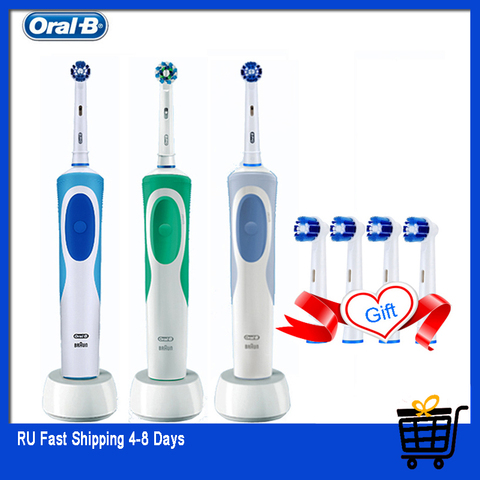 Manifesteren Registratie waar dan ook Oral B Vitality Electric Toothbrush Rechargeable Teeth Brush Precision Clean  2 Minutes Timer +4 Gift Replace Heads Free Shipping - Price history &  Review | AliExpress Seller - Brandsproducts authorization Store |  Alitools.io