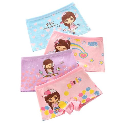 4Pcs/lot Cartoon UnderpantsBaby Boxer Kids Underwear Cotton Panties Calcinhas Infantis 2-10Y ► Photo 1/6