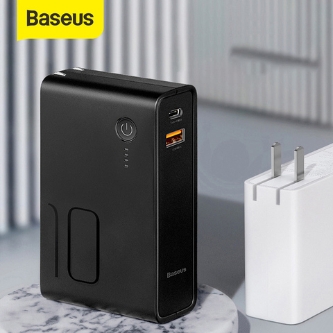 History Review On Baseus 10000mah Power Bank With Usb Plug Quick Charge Powerbank Type C Pd3 0 Qc Fast Charger Portable Wall For Phone Aliexpress Er - Portable Wall Charger Power Bank
