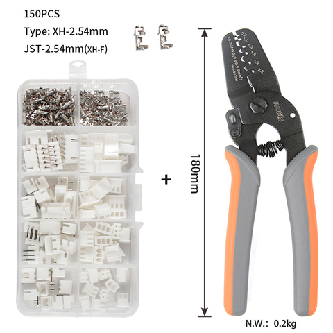 iwss-2820 XH2.54 Crimping Tool with 2P, 3P, 4P 5P,  XH2.54 Pin and Housing Terminals Kits ► Photo 1/6