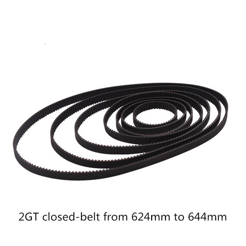 3D printer belt GT2 closed loop rubber 2GT timing  624 626 628 630 632 634 636 638 640 642 644  Length 624mm 626mm 644mm ► Photo 1/3