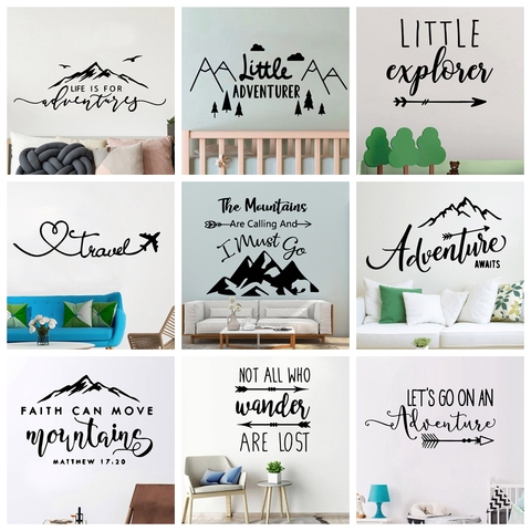 History Review On Artistic Mountains Adventure Vinyl Wall Decals Home Decor For Living Room Bedrrom Kids Nature Mural Poster Aliexpress Er Ulive Alitools Io - Adventure Home Decor