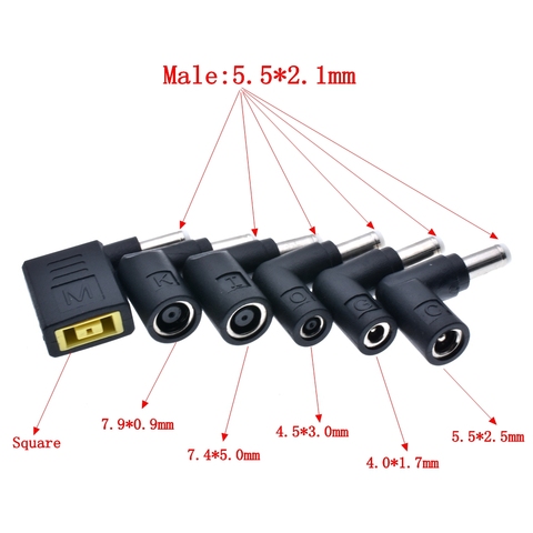 DC Power plug connector  5.5x2.5 7.9x0.5 7.4x5.0 4.5x3.0 4.0x1.7 mm DC female Adapter Connector to 5.5*2.1mm male ► Photo 1/6