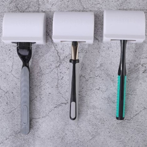 Dustproof Shaving Plastic Razor Holder Box suction cup Men Shaver storage Shelf  Wall Mounted Bathroom Set Razor Cap Shaver Rack ► Photo 1/6