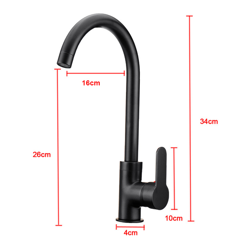 Black Faucet Black Copper Bathroom Basin Faucet 360 Rotatable Kitchen Sink Hot And Cold Single Handle Faucet Spout Mixer Tap ► Photo 1/6