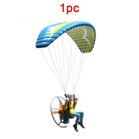 1pc Paraglider Skydiver Model Creative Parachute Ornament Decoration Handmade Paragliding Toy Mini Car Pendant for RC Hobby Fans ► Photo 1/6