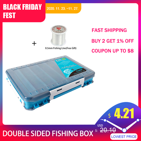 Double Sided Fishing Box Fishing Lures Hooks Case Storage Box Fishing Tackle Organizer Box Fish Accessories Tool ► Photo 1/6