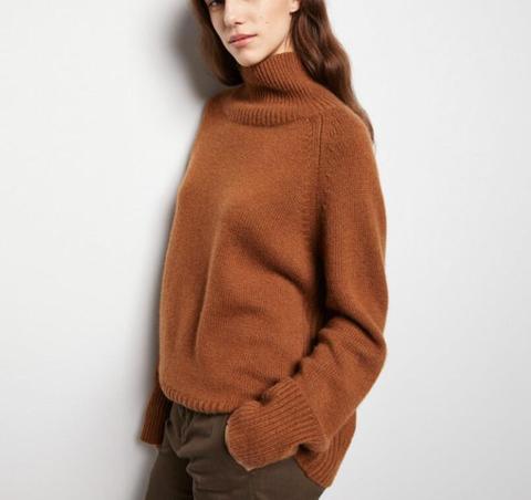 100% Cashmere Sweaters Turtleneck Drop Shoulders Long Sleeves Oversized Knitwear Candy  Colors 2022 Fall Winter ► Photo 1/6