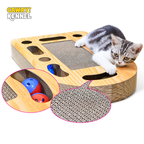 CAWAYI KENNEL Pet Cat Paper Scraper Board Kitten Scratching Post For Cats Scratcher rascador gato drapak dla kota grattoir chat ► Photo 1/6