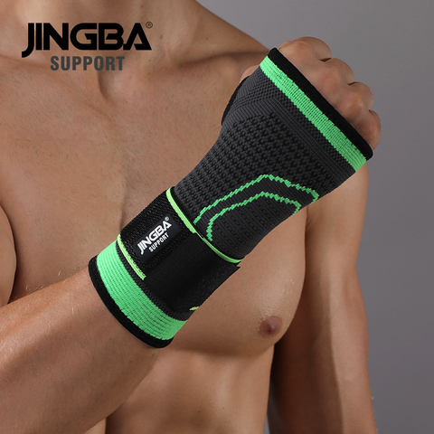 JINGBA SUPPORT 1PCS Nylon Sport Protective Gear Boxing hand wraps hand bandage support+Weightlifting Bandage Wristband Support ► Photo 1/6