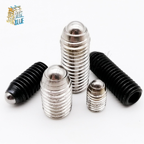 2/10X M3 M4 M5 M6 M8 M10 M12 Black Grade 12.9 304 stainless steel Hex Socket Allen Spring Ball Plunger Grub Point Set Screw Bolt ► Photo 1/2