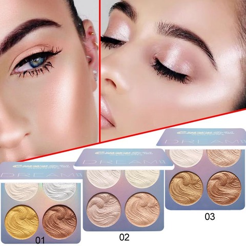 Brand New 3 Colors Highlighter Palette Bronzer Make Up Face Contour Shadow Powder Makeup Professional Concealer Palette TSLM2 ► Photo 1/6