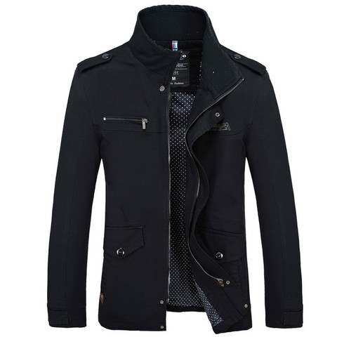 Brand Men Jacket Coats Fashion Trench Coat New Autumn Casual Silm Fit Overcoat Black Bomber Jacket Male long jacket Men M-5XL ► Photo 1/6