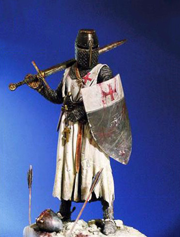 1/18 90mm Ancient Templar Knight Fantasy   Resin figure Model kits Miniature gk Unassembly Unpainted ► Photo 1/1