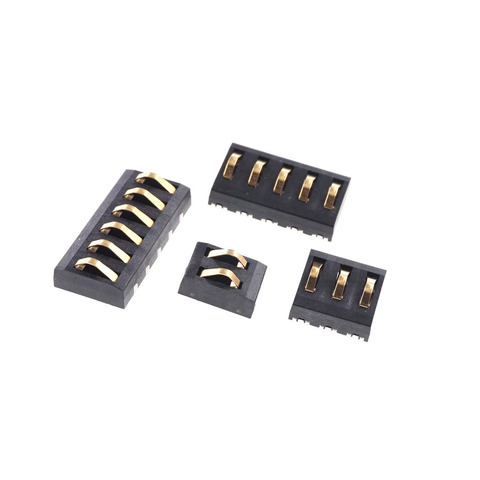 2 pcs Spring Compression Contact 4.0 mm Pitch 2 3 4 5 6 Pin male Connector Surface Mount Battery Connectors Reflow Solder PCB ► Photo 1/5