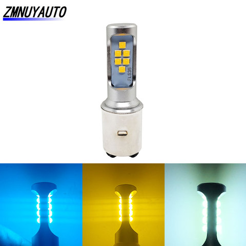 BA20D LED H6 Bulb Motorcycle Fog Lights DRL Lamp Motor Scooter HeadLight Moto Headlamp For Suzuki White Golden Yellow Ice Blue ► Photo 1/6