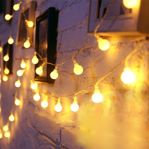 USB/Battery Power LED Ball Garland Lights Fairy String Waterproof Outdoor Lamp Christmas Holiday Wedding Party Lights Decoration ► Photo 1/6