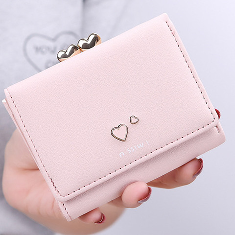 Small Wallet Women Pink, Pink Cute Wallet Women