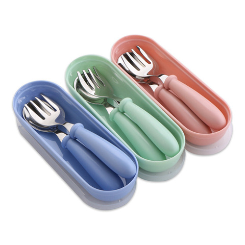 3pcs Stainless Steel Flatware Set Portable Utensils Spoon