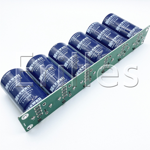 Farad capacitor 2.7v500f 6pcs / 1set super capacitor 16v83f automobile capacitor with protective plate ► Photo 1/1