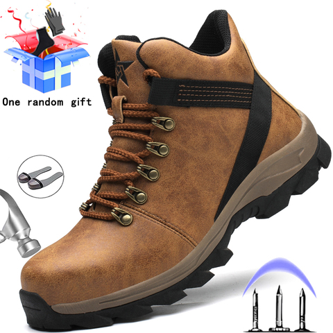 Winter Boots Men Safety Shoes Indestructible Work Shoes Puncture-Proof Work Sneakers Male Steel Toe Shoes Work Safety Boots 2022 ► Photo 1/6