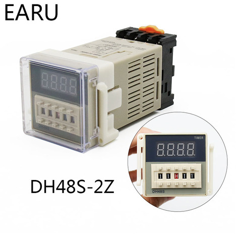 DH48S-2Z DH48S 0.01s-99H99M 110V 220V 12V 24V Digital Programmable Time Relay Switch Timer On Delay 8 Pins SPDT 2 Group Contacts ► Photo 1/6