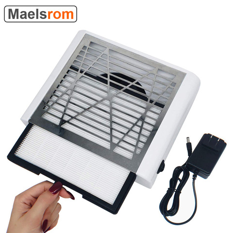 Powerful 40W Nail Dust Collector Nail Fan Art Salon Suction Dust Collector Machine Vacuum Cleaner Fan No-spilling Filter ► Photo 1/6