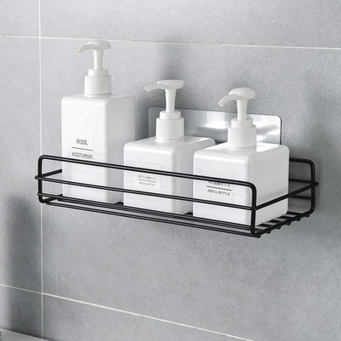 Punch-free bathroom shelf storage organizer shower wall shelf storage box kitchen basket bathroom accessories ZP7311421 ► Photo 1/4